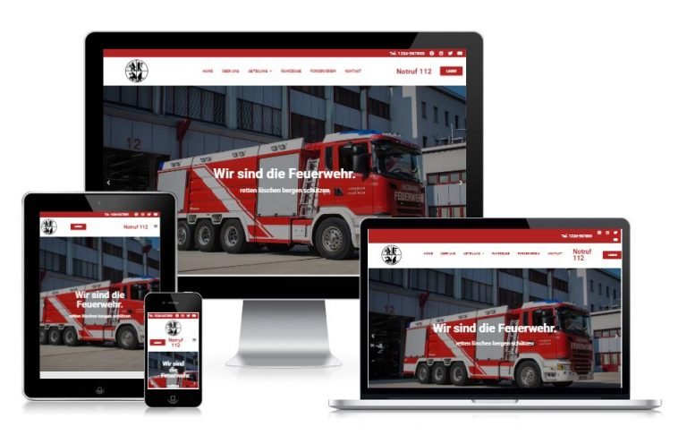 Website Feuerwehrdemo 1 responsive