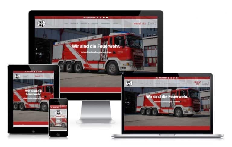 Website Feuerwehrdemo 3 responsive