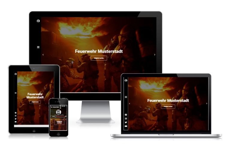 Website Feuerwehrdemo 4 responsive