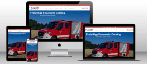 Freiwillige Feuerwehr Debring Website auf Geräten angezeigt